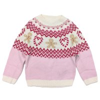 PPX05: Girls Gingerbread Knitted Christmas Jumper (3-9 Years)